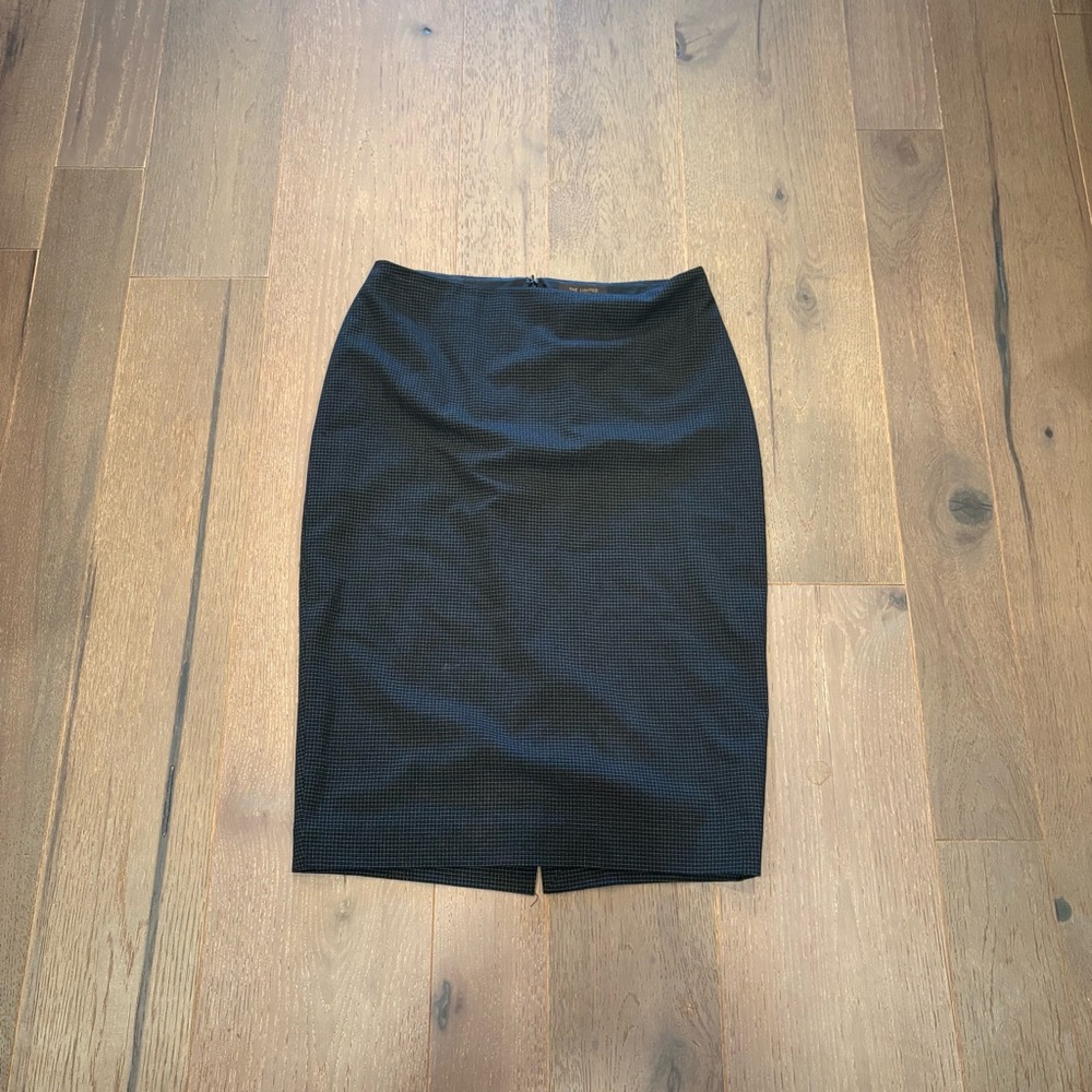 The Limited Collection Black Micro-Check Pencil Skirt Size 6 EUC Trendy - Picture 3 of 8